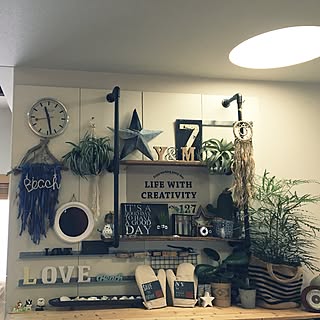 棚/Botanical Style/タペストリー/ダイソー/男前...などのインテリア実例 - 2017-03-11 11:29:52
