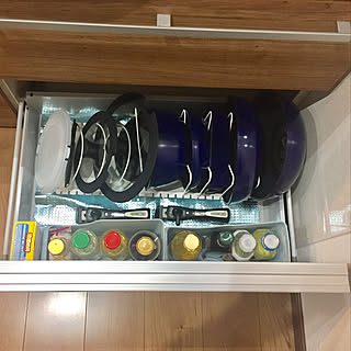 キッチン/セリア/フライパンスタンド/ニトリ/アイリスオーヤマ...などのインテリア実例 - 2018-02-28 00:11:00