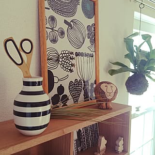 棚/RC美魔女同盟予備軍/RC美魔女同盟予備軍のタグ付けに緊張/グリーンのある暮らし/marimekko...などのインテリア実例 - 2015-04-22 17:58:05