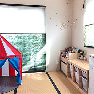 壁/天井/プリーツスクリーン/ポンポンガーランド/和室/子供部屋...などのインテリア実例 - 2018-11-17 11:12:57