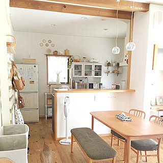 部屋全体/ナチュラルインテリア/北欧ナチュラル/カウンターキッチン/山善...などのインテリア実例 - 2018-05-25 22:45:03