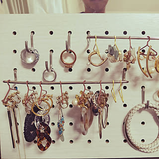 アクセサリー収納 パンチングボードのインテリア実例 Roomclip ルームクリップ