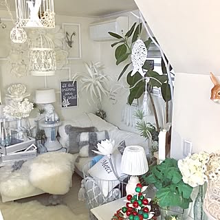 部屋全体/ムートンだらけ/私の好きな場所/はんどめいど♪/グレーも大好き...などのインテリア実例 - 2016-11-13 12:02:38