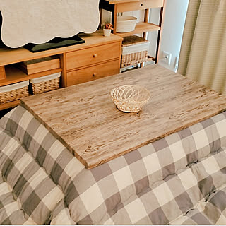 リメイクシート こたつ天板リメイクのインテリア実例 Roomclip ルームクリップ