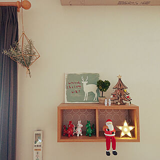 壁/天井/クリスマス/エアコンのリモコン/無印良品/壁に付けられる家具...などのインテリア実例 - 2018-12-10 12:40:41