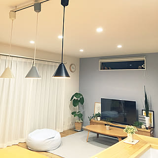 アクセントクロスブルーグレーのインテリア実例 Roomclip ルームクリップ