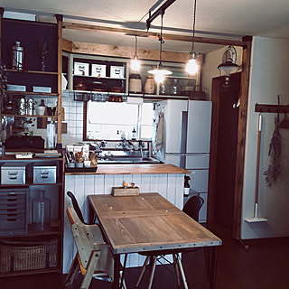 キッチン/古民家風/吊り戸棚/賃貸でも諦めない！/フォロー&いいね ありがとうございます♡...などのインテリア実例 - 2018-09-21 21:55:12