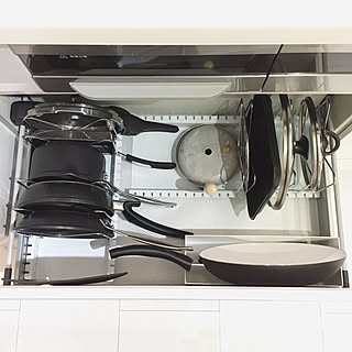 キッチン/鍋ぶた/フライパン立て/抗菌すべり止めシート/ニトリ...などのインテリア実例 - 2017-11-11 10:27:09