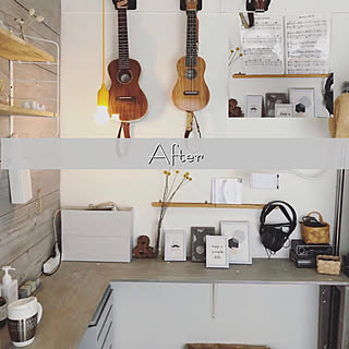 居住30年以上の賃貸を住みよく!/無印良品 収納/なんちゃってストリングシェルフ(笑)/クラスペディア/無印良品...などのインテリア実例 - 2019-05-17 16:47:18