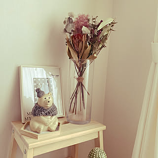 スワッグ/ドライフラワー/ドライフラワーのある暮らし/しろくま貯金箱/雑貨...などのインテリア実例 - 2020-02-15 10:49:44