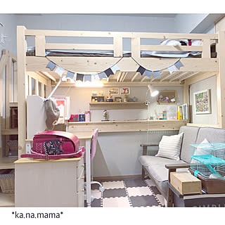 子ども部屋 ロフトベッド下のインテリア実例 Roomclip ルームクリップ