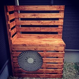 玄関/入り口/普段は製缶屋さん/室外機カバーDIY/ガーデニング/初DIY♪...などのインテリア実例 - 2016-05-03 18:40:07
