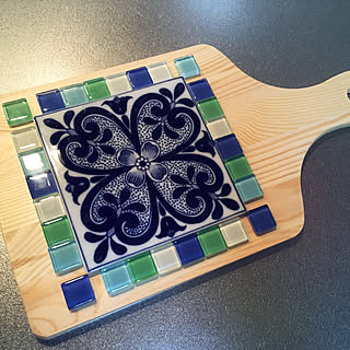 キッチン/リメイク雑貨/リメイク/まな板/タイルDIY...などのインテリア実例 - 2017-10-09 09:10:52