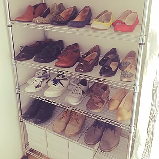スチールラック 靴収納のインテリア実例 Roomclip ルームクリップ