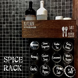 キッチン/スパイスラック/転写シール/100均/セリア...などのインテリア実例 - 2016-11-09 14:45:38