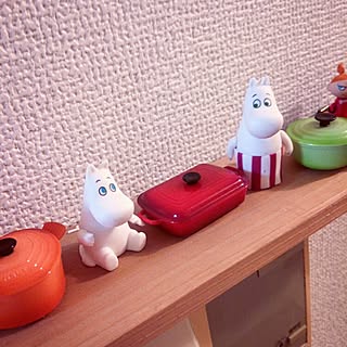 棚/おはようございます(・∀・)/ル・クルーゼマグネット/カバではない/NO MOOMIN NO LIFE♪...などのインテリア実例 - 2015-03-11 05:35:28