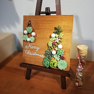 棚/RC の出会いに感謝!/粘土細工の多肉植物/クリスマスディスプレイ/見てくださってありがとう❁︎...などのインテリア実例 - 2019-11-27 18:00:55