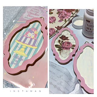 ロマンティック/ヴィクトリアン/デコパージュ/薔薇/ピンク...などのインテリア実例 - 2019-03-20 01:18:13