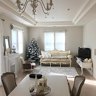 部屋全体/クリスマスツリー/ダイニング/リビング/IG→millefleur_m...などのインテリア実例 - 2017-12-13 09:05:35