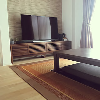 カリモク家具 テレビボード/イケヒコ い草ラグ/IKEHIKO/い草ラグのある暮らし/パナソニック 堀座卓...などのインテリア実例 - 2020-08-12 15:43:05