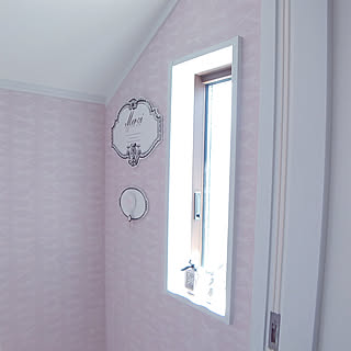 バス/トイレ/2階トイレ♡/ピンクのリボン柄クロス/mo_aliceちゃんのフレーム飾り♡のインテリア実例 - 2019-06-06 10:16:42