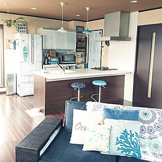 リビング/西海岸インテリア/インスタもcocosorasaku/ペットと暮らす家/カリフォルニアスタイルに憧れる...などのインテリア実例 - 2017-06-17 07:15:29