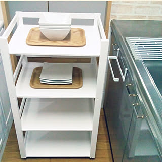 壁/天井/一気に運んで一気に片付け~/●主人のDIY●/楽チン/キッチンワゴンDIY...などのインテリア実例 - 2017-10-08 20:49:51