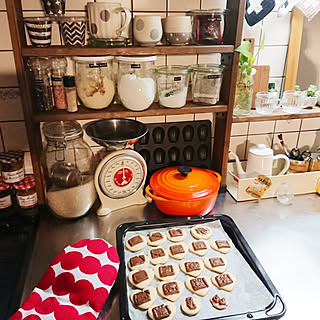キッチン/マリメッコ/お菓子作り/バレンタイン/調味料棚...などのインテリア実例 - 2019-02-14 18:39:36