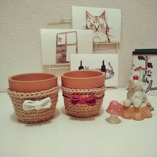 麻ひも編み/ハンドメイド/練習中/感動( ᵒ̴̶̷̥́ㅿᵒ̴̶̷̣̥̀ )/もう少し頑張ろう...などのインテリア実例 - 2019-03-07 18:41:36