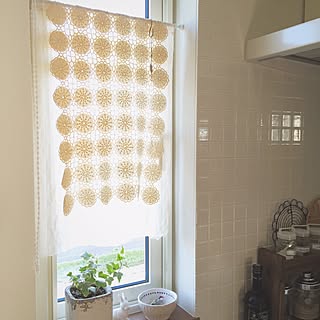 キッチン/窓辺/アンティークレース/緑のある暮らしのインテリア実例 - 2015-06-12 17:04:35