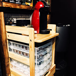 棚/山善ランドセルラック/カフェスペース/ドルチェグスト/ドルチェグストカプセル収納...などのインテリア実例 - 2018-06-24 19:59:55