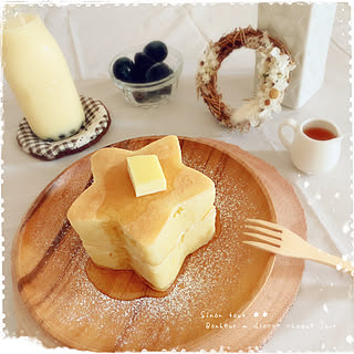 美味しく頂きました/厚焼きパンケーキ/お昼ごはん/ピオーネ/ニトリ...などのインテリア実例 - 2019-07-07 20:29:20