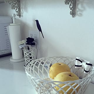 キッチン/かご/100均アイテム/ホワイトインテリアのインテリア実例 - 2012-10-04 12:19:55
