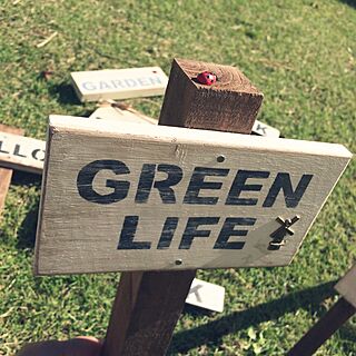 GREEN LIFE/てんとう虫/ガーデンピック/DIY/ダークグレー...などのインテリア実例 - 2015-10-02 15:48:07