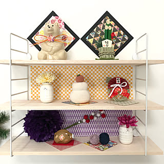 棚/マステ/しろくま貯金箱/ケーラー/お正月ディスプレイ...などのインテリア実例 - 2018-12-27 17:32:55