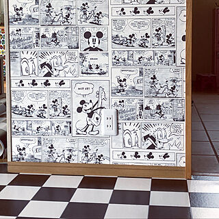 ディズニー壁紙のインテリア実例 Roomclip ルームクリップ