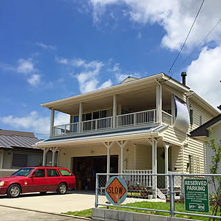 青空/夏/AMERICAN HOUSE/ヴィンテージサイン/ガレージのある暮らし...などのインテリア実例 - 2019-08-03 13:27:08