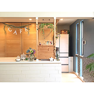 キッチン/IKEAワードローブを食器棚に改造/壁紙/ディアウォール/壁紙DIY...などのインテリア実例 - 2017-09-13 20:04:43