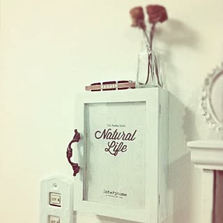 玄関/入り口/自作ラベル/インターホンカバー/セリア/リメイク...などのインテリア実例 - 2012-10-07 02:14:05