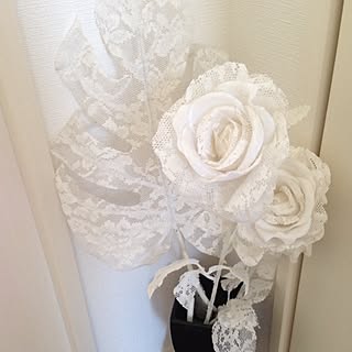 玄関/入り口/薔薇/ホワイトインテリアのインテリア実例 - 2012-12-09 11:39:23