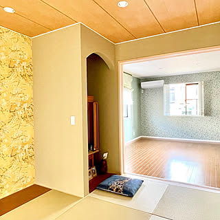 和室 テシード壁紙のおしゃれなインテリアコーディネート レイアウトの実例 Roomclip ルームクリップ