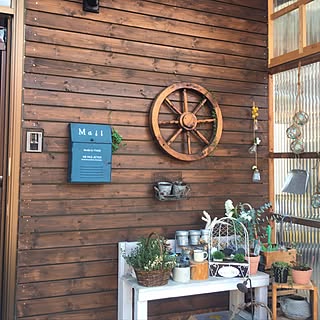 玄関/入り口/板壁/ウッドフェンス/平屋/DIY...などのインテリア実例 - 2017-07-19 18:15:18