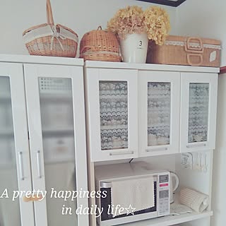 キッチン/食器棚/ホワイトインテリア/ナチュラルインテリア/ナチュラルキッチン...などのインテリア実例 - 2017-06-29 19:45:47