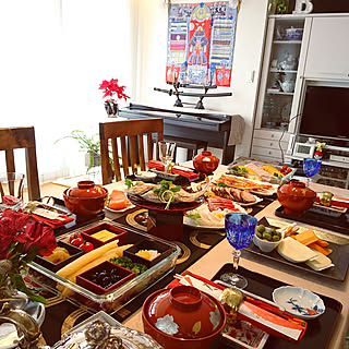 リビング/名古屋帯をランナーに/柿右衛門/ナプキンリング/年中行事...などのインテリア実例 - 2020-01-01 12:13:10