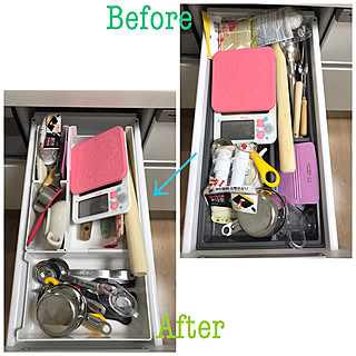 キッチン/収納/キッチン用品/引き出し/収納DIY ...などのインテリア実例 - 2017-08-25 08:39:07