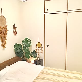ベッド周り/キャンドル/目覚まし時計/ドリームキャッチャー/DIY...などのインテリア実例 - 2017-04-27 21:47:34