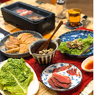 陶芸作家もの/和食器好き/晩御飯/くらしのeショップ/スリムホットプレート...などのインテリア実例 - 2020-02-16 16:44:21