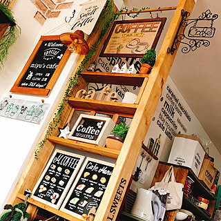 棚/CafeOPEN出来る???/サボᒼᑋªⁿ♥︎大好き/編み編みコーヒーカップ♥/編み編み大好き♡...などのインテリア実例 - 2017-11-23 09:49:34