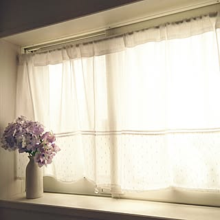 部屋全体 カフェカーテン 3coinsのインテリア実例 Roomclip ルームクリップ
