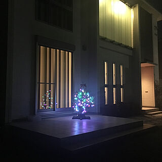 玄関/入り口/クリスマスツリー/イルミネーション/クリスマス/IKEAのモミの木...などのインテリア実例 - 2017-12-20 01:49:27
